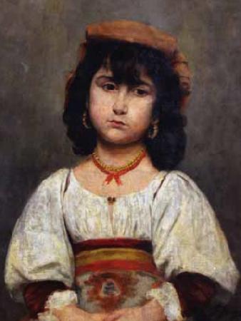 Ion Georgescu Portrait of a Little Girl oil painting picture